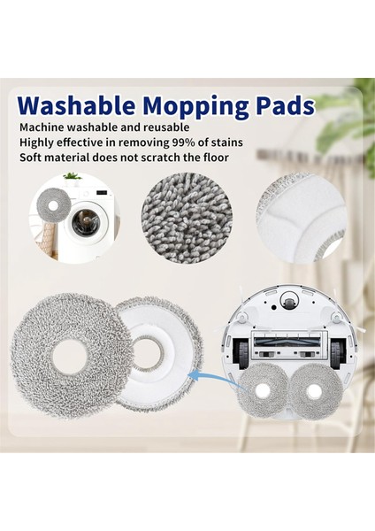 Ecovacs Deebot N30 Omnı/ N30 Pro Omni Robot Vakum Yedek Parçaları Ana Yan Fırça Hepa Filtre Mop Kumaş Tuz Torbaları (Yurt Dışından) indirimleri