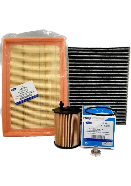 Ford C-Max 1.6 Tdci Dizel Filtre Bakım Seti 2003-2007 Hava+Yağ+Karbonlu Polen Filtresi