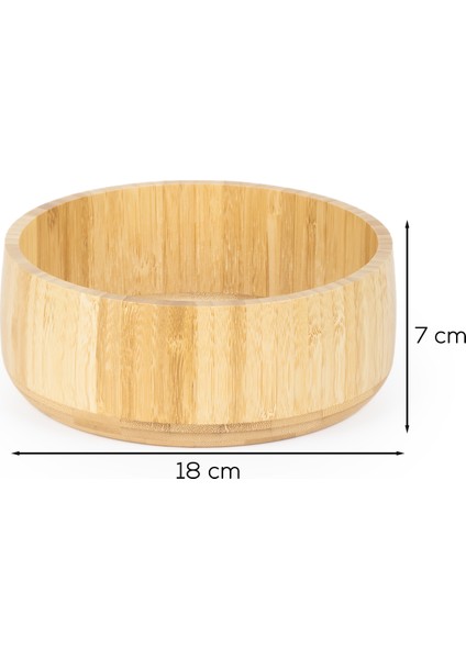 2074 Küçük Boy Doğal Bambu Salata Kasesi 18CM modelleri