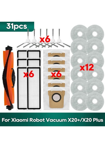 Aksesuarlar Çantalar Hepa Filtre Paspas Bezi Ana Yan Fırça Parçaları (Yurt Dışından)