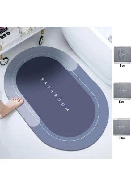 Bfs Sihirli Süper Su Emici Kaymaz Tabanlı Oval Paspas 40*60 cm modelleri