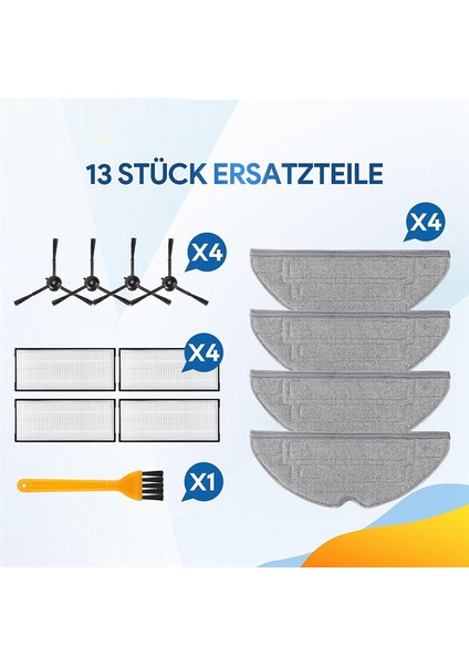 Roborock S8 Pro Ultra S8 S8+ Yan Fırça Paspas Bezi Filtre Robotu Için (Yurt Dışından) modelleri