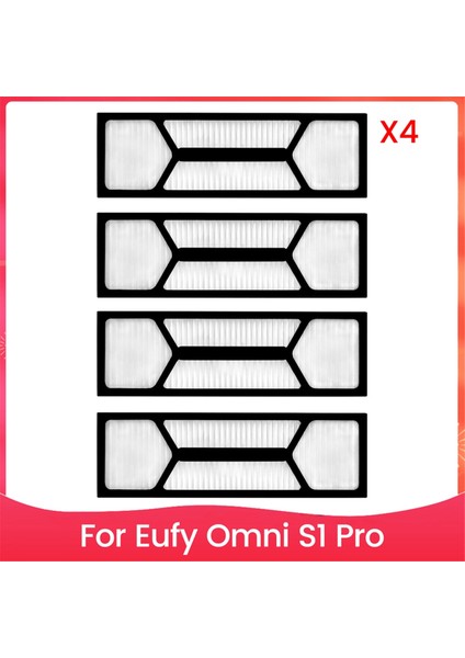 4 Eufy Omni S1 Pro Vakum Filtreleri Için Yüksek Performanslı Filtreler Paket (Yurt Dışından)