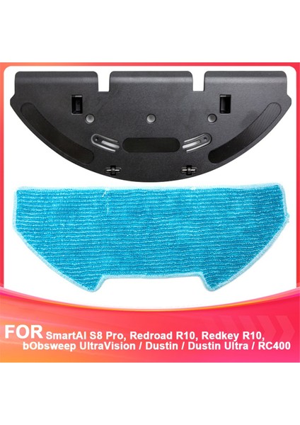 Bobsweep Dustin, RC400, Mop Pads Kit Yedek Için Yedek Mop Braketi ve Pedler Kiti, Yüksek Kaliteli Paçavralı Paspas Braketi (Yurt Dışından)