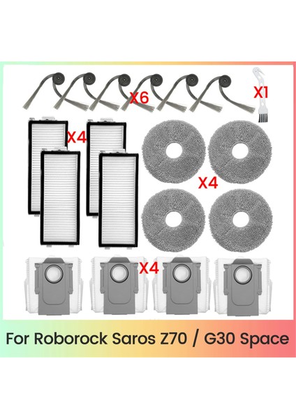 Roborock Saros Z70 / G30 Uzay Süpürgesi Aksesuarları Için 19 Adet (Yurt Dışından)