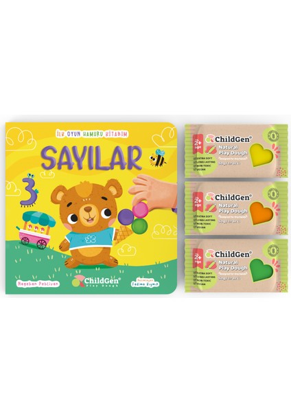 Sayılar Ilk Oyun Hamuru Aktivitesi Ve 3x50 Gr Doğal Oyun Hamuru