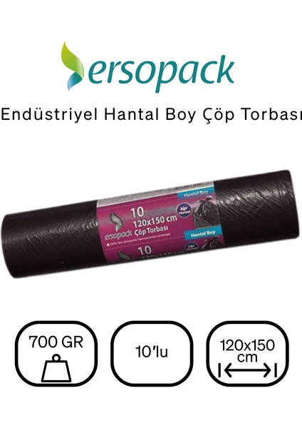 Endüstriyel 120X150CM Çöp Torbası - 8 Adet Rulo 10LU fiyatları