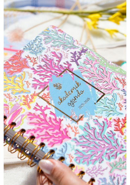 2025-2026 Akademik Ajanda A5- Motivasyon Sayfalı Coral Bloom Renkli Mercan indirimleri