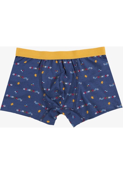 Erkek Çocuk Pamuklu Uzay Baskılı 3'lü Boxer
