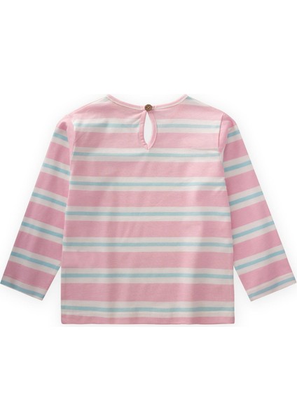 Çizgili Uzun Kollu T-Shırt 2-8 Yaş Pudra Mavi Çizgili fiyatları