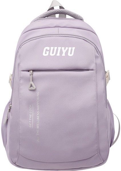 Boş Sırt Çantası Basit ve Büyük Kapasiteli Kampüs Öğrenci Okul Çantası (Yurt Dışından)