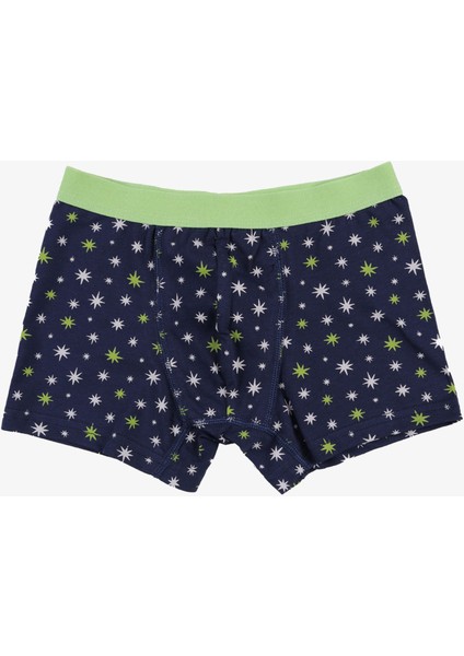 Erkek Çocuk Pamuklu Uzay Baskılı 3'lü Boxer