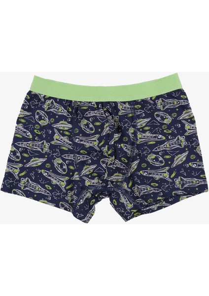 Erkek Çocuk Pamuklu Uzay Baskılı 3'lü Boxer modelleri