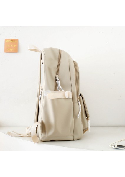 Dört Parçalı Öğrenci Okul Çantası Basit ve Büyük Kapasiteli Sırt Çantası (Yurt Dışından) modelleri