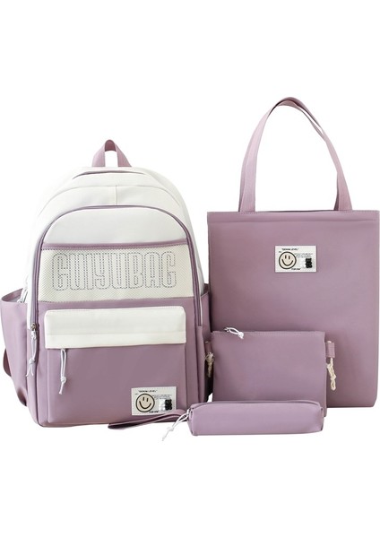 Trend Sırt Çantası Büyük Kapasiteli Dört Parçalı Okul Çantası (Yurt Dışından)