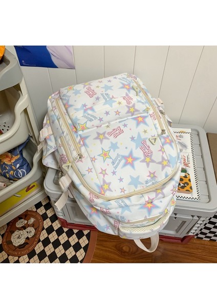 Karikatür Grafiti Ortaokul Lise Öğrencisi Büyük Kapasiteli Sırt Çantası (Yurt Dışından) modelleri