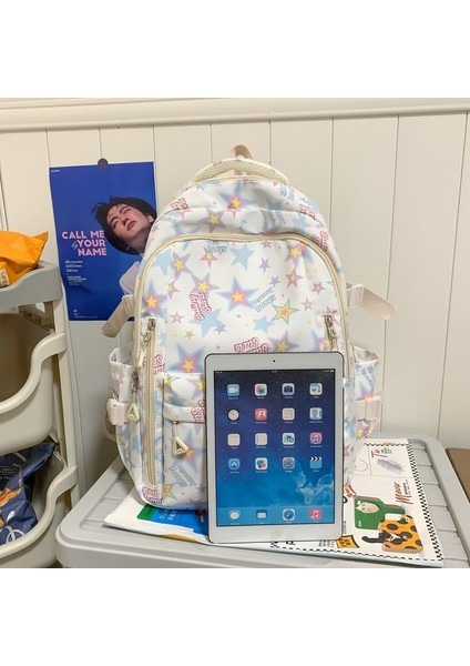 Karikatür Grafiti Ortaokul Lise Öğrencisi Büyük Kapasiteli Sırt Çantası (Yurt Dışından) fırsatları