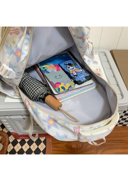 Karikatür Grafiti Ortaokul Lise Öğrencisi Büyük Kapasiteli Sırt Çantası (Yurt Dışından) indirimleri