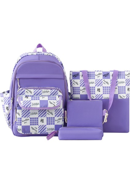 Dört Parçalı Büyük Kapasiteli Öğrenci Sırt Çantası (Yurt Dışından)