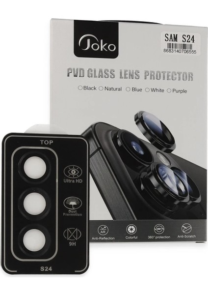 Samsung Galaxy S24 Pvd Metal Kamera Lens - Siyah Mrayd