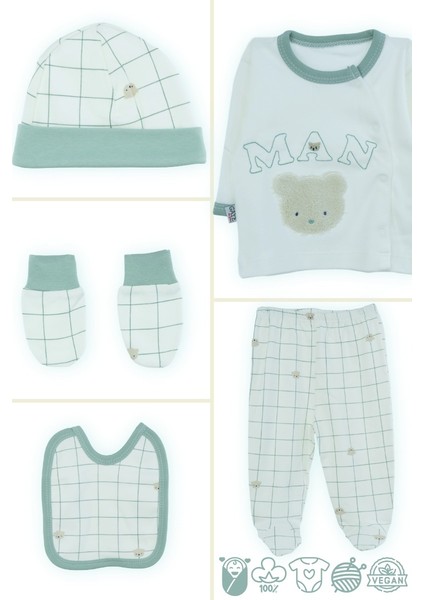 Erkek Bebek Yeni Doğan Takımı 10 Lu Set 0-3 Aylık %100 Organik Pamuk Yumuşak OPEB25BBLMOD50 fiyatları