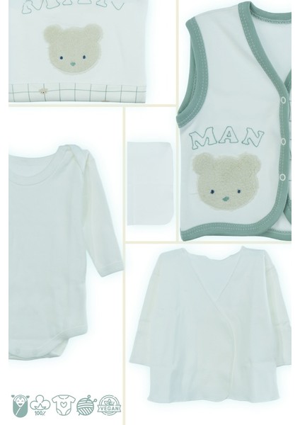 Erkek Bebek Yeni Doğan Takımı 10 Lu Set 0-3 Aylık %100 Organik Pamuk Yumuşak OPEB25BBLMOD50 fırsatları