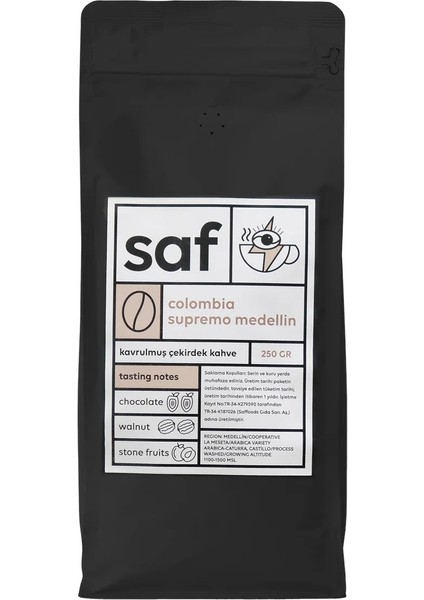 Kavrulmuş Çekirdek Kahve Colombia 250gr