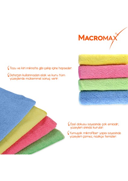 Mikrofiber Temizlik Bezi 4'lü Paket, Çok Amaçlı Toz Alma ve Yüzey Silme Bezi modelleri