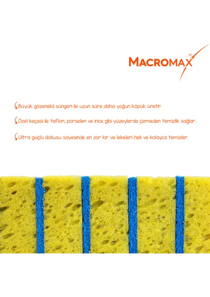 Bubble Bulaşık Süngeri 5'li Paket, Büyük Gözenekli Ekstra Köpük Teknolojisi modelleri