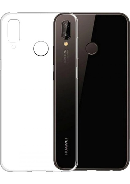 Huawei P20 Lite Kılıf Lüx Şeffaf Silikon Dsdrn
