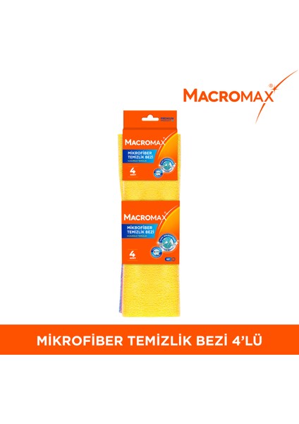 Mikrofiber Açık Temizlik Bezi 4'lü