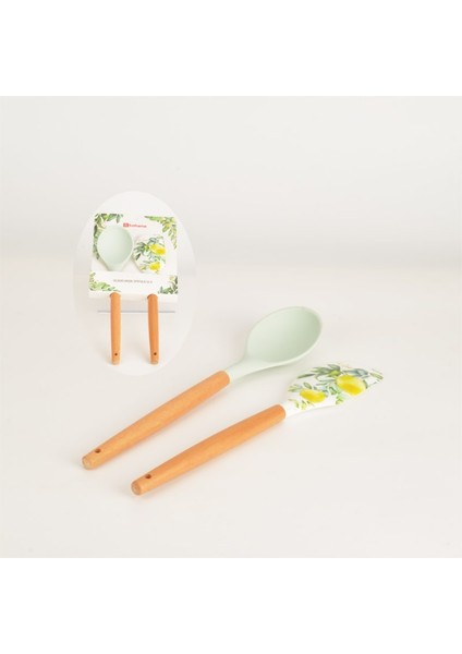 Silikon Limon Ikili Kaşık Spatula Seti