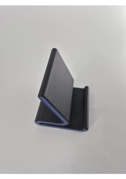 Şık Tasarımlı Telefon Standı, Masaüstü Uyumlu, 3D Baskı,siyah