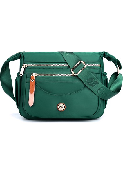 Çok Katmanlı Omuz Çantası Büyük Kapasiteli Su Geçirmez Naylon Crossbody Çanta Kadın Gündelik Cep Telefonu Sır (Yurt Dışından)