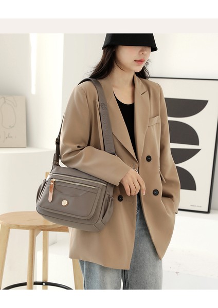 Çok Katmanlı Omuz Çantası Büyük Kapasiteli Su Geçirmez Naylon Crossbody Çanta Kadın Gündelik Cep Telefonu Sır (Yurt Dışından) modelleri