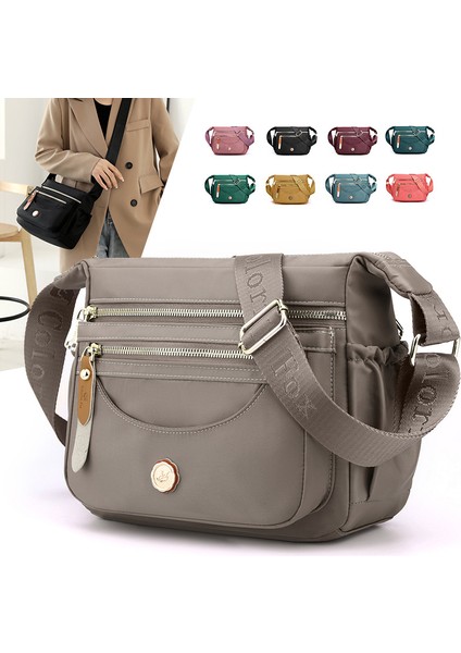 Çok Katmanlı Omuz Çantası Büyük Kapasiteli Su Geçirmez Naylon Crossbody Çanta Kadın Gündelik Cep Telefonu Sır (Yurt Dışından) indirimleri
