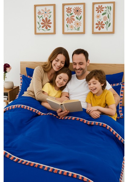 Code De Azur Özel Tasarım Nevresim Takımıçift Kişilik Saks Mavi fiyatları