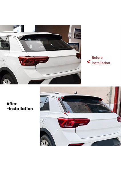 Araba Arka Cam Yan Spoyler Kanards Ayırıcı Vw T-Roc 2017-2024 Arka Cam Yan Kanat Trim Sticker,b (Yurt Dışından) indirimleri