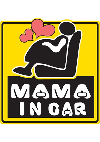 12X12CM Mama Arabada Hamile Araç Sticker Pvc Renkli Çıkartmalar Motosiklet Aksesuarları Sticker (Yurt Dışından)