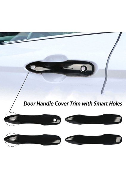 Yan Kapı Ayna Kapakları + Kapı Kolu Kapakları Toyota Camry 2018 Için Değiştirin 2019 2020 2021 2022 2023 Aksesuarları (Siyah) (Yurt Dışından) fırsatları