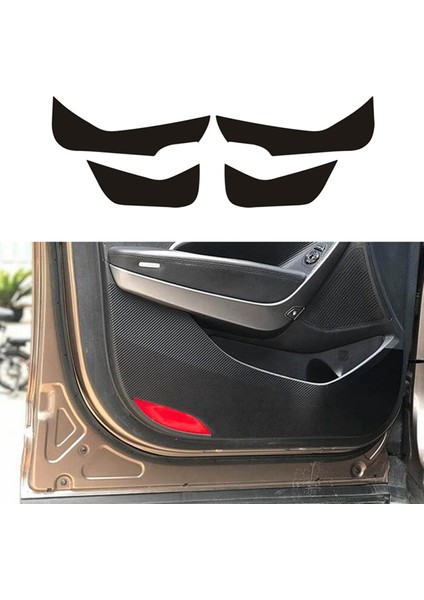 Araba Styling Yan Kapı Iç Çıkartması Anti-Kick Koruyucu Karbon Fiber Flim Çıkartmalar Hyundai Santa Fe 2013-2018 IX45 (Yurt Dışından) modelleri
