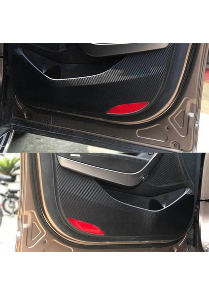 Araba Styling Yan Kapı Iç Çıkartması Anti-Kick Koruyucu Karbon Fiber Flim Çıkartmalar Hyundai Santa Fe 2013-2018 IX45 (Yurt Dışından) fırsatları