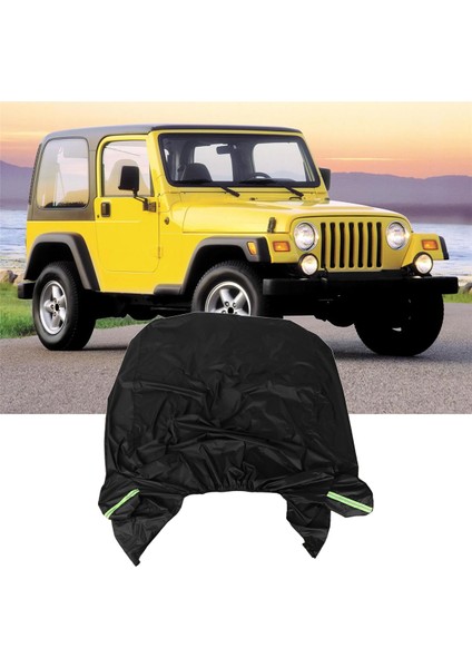 Jeep Wrangler Tj Su Geçirmez Anti-Ultraviyole Güneşlik Toz Kapağı Yarım Isı Yalıtımlı Araba Örtüsü 2 Kapı (Yurt Dışından) indirimleri