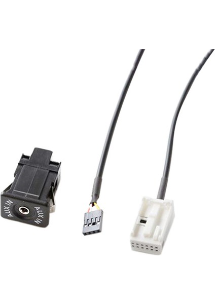 Aux Soket Ses Anahtarı Kablosu 12PIN 3.5mm Arabirim Soketi Adaptörü Mercedes-Benz Çoklu Modeller Için (Yurt Dışından)
