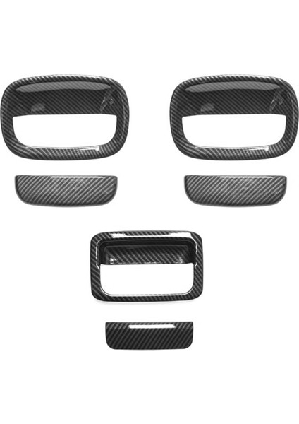 Kapı Kolu Kabuğu Dış Kapı Kolu Dekorasyon Kapağı Abs Karbon Fiber Tahıl -Suzuki-Jimny 2019 2020 2021 JB64 JB74 (Yurt Dışından)