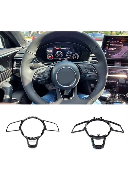 Audi A4 B9 Parlak Siyah Araba Direksiyon Simidi Düğme Çerçevesi Direksiyon Simidi Montaj Aksesuarları (Yurt Dışından) fırsatları