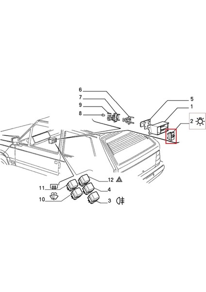 Far Kontrol Anahtarı 7550639 4974000AM 42025010 CI42025 000042025010 Fıat Panda Van 1983-2004 Için (Yurt Dışından) indirimleri