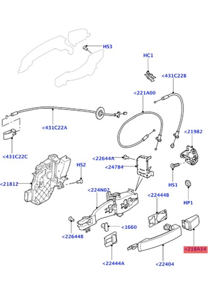 Sürücü Tarafı Kapı Kolu Kapağı LR067700 Land Rover Range Rover Sport Lr4 Lr3 Lr2 Discovery 2006-2013 Dış Kapı Kolu Kapağı (Yurt Dışından)