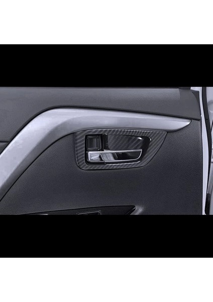 Mitsubishi Pajero Sport 2020 Için 4 Adet Karbon Fiber Abs Araba Kapı Kolu Kase Koruyucu Kapak Trim Profiller Araba Styling (Yurt Dışından) indirimleri