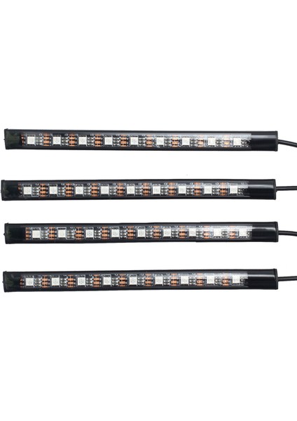 4x DC12V 9 LED Rgb Araç Iç Atmosfer Ayak Bölmesi Şerit Işığı USB Şarj Cihazı (Yurt Dışından) fırsatları